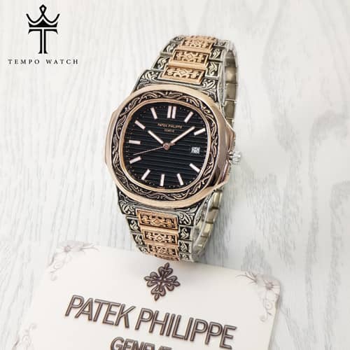 ساعت مچی پتک فیلیپ مدل بند حکاکی | PATEK PHILIPPE