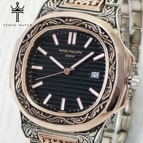 ساعت مچی پتک فیلیپ مدل بند حکاکی | PATEK PHILIPPE