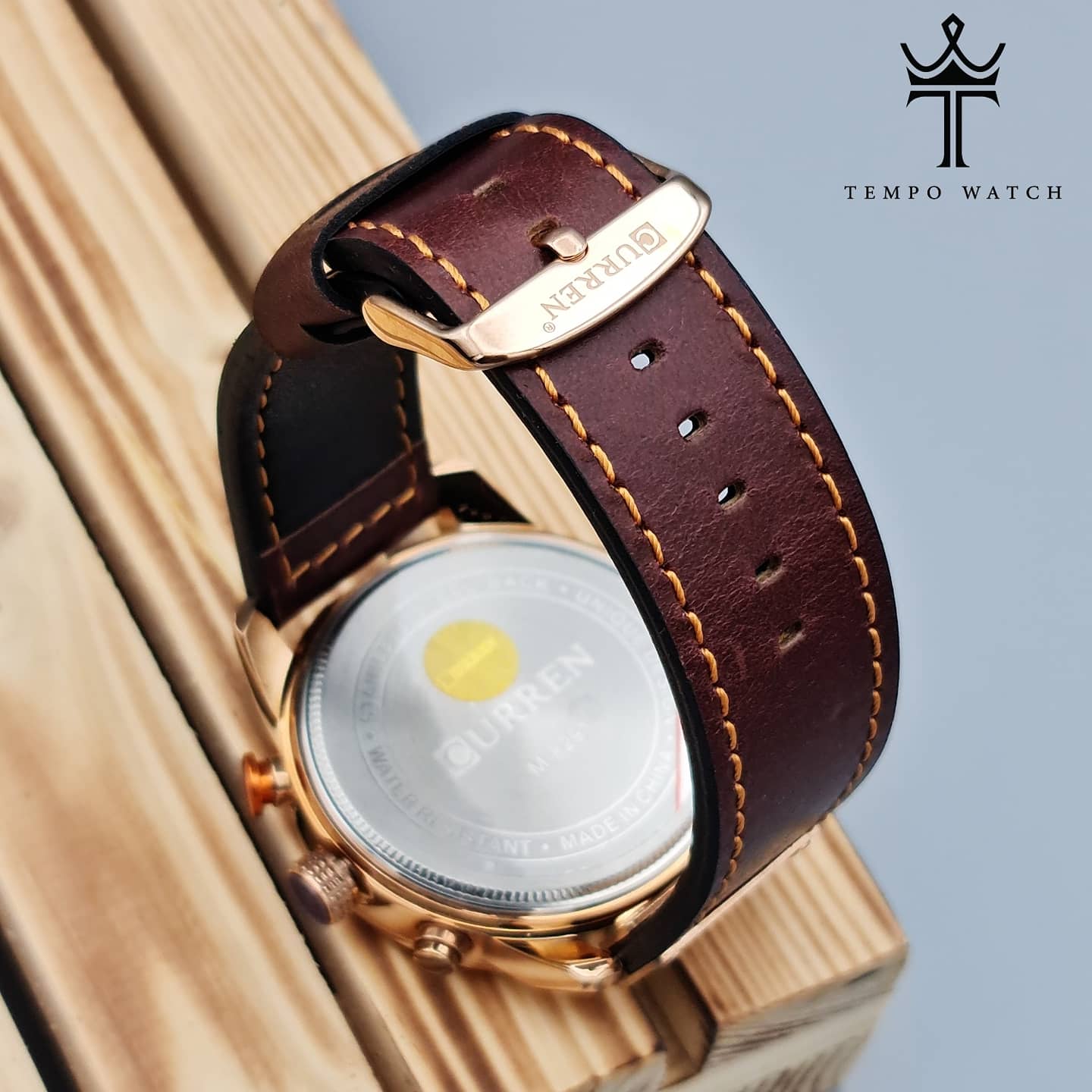 بند و قفل ساعت مچی مردانه کورن CURREN مدل M8291 قهوه ای بند و قفل ساعت مچی مردانه کورن CURREN مدل M8291 قهوه ای