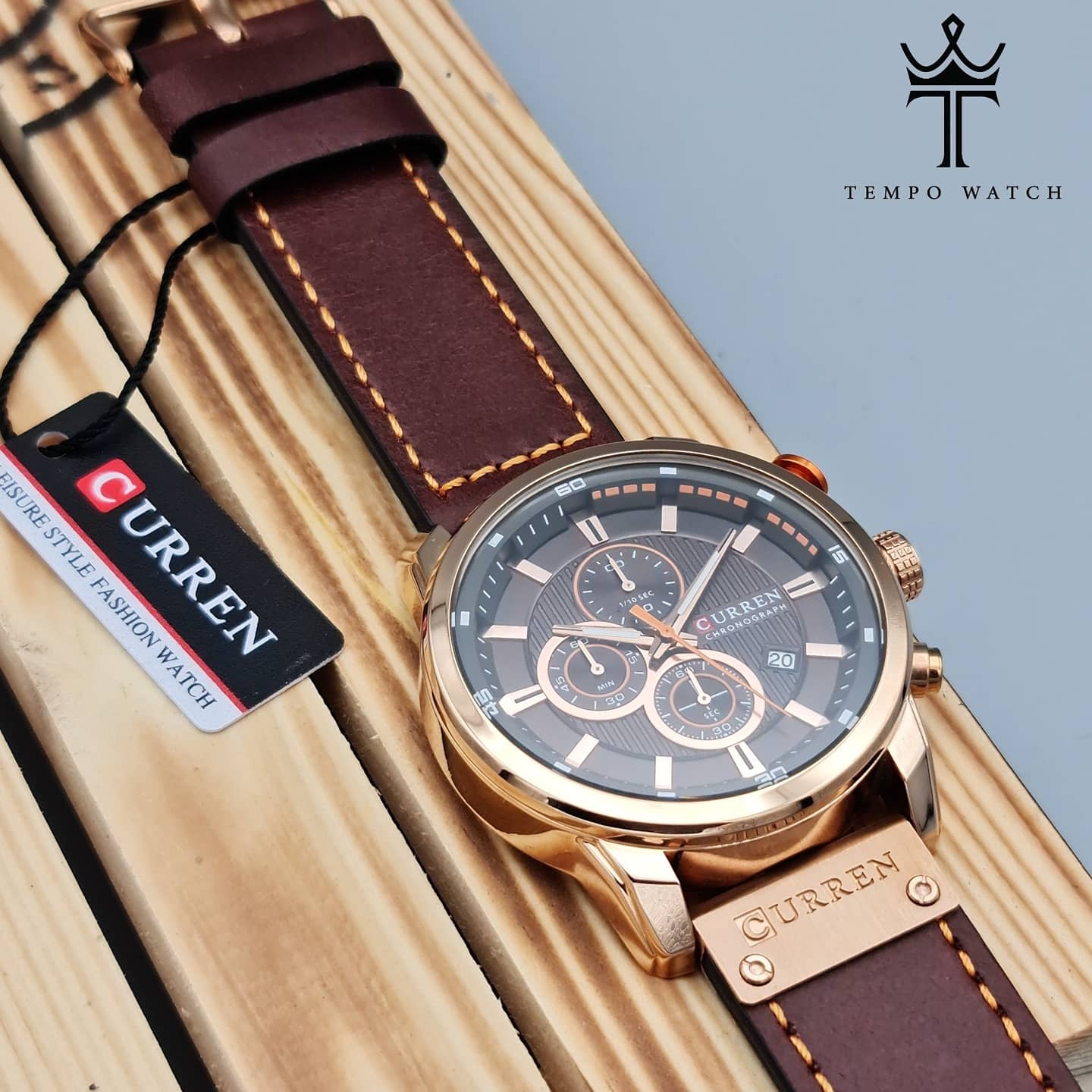 روی ساعت مچی مردانه کورن CURREN مدل M8291 قهوه ای روی ساعت مچی مردانه کورن CURREN مدل M8291 قهوه ای