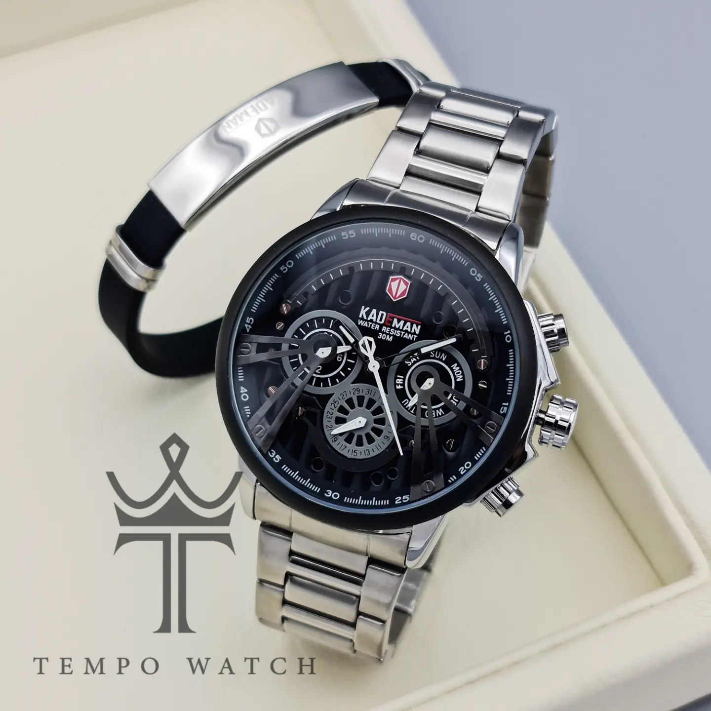 ساعت مچی مردانه کدمن | KADEMAN 689G سیلور