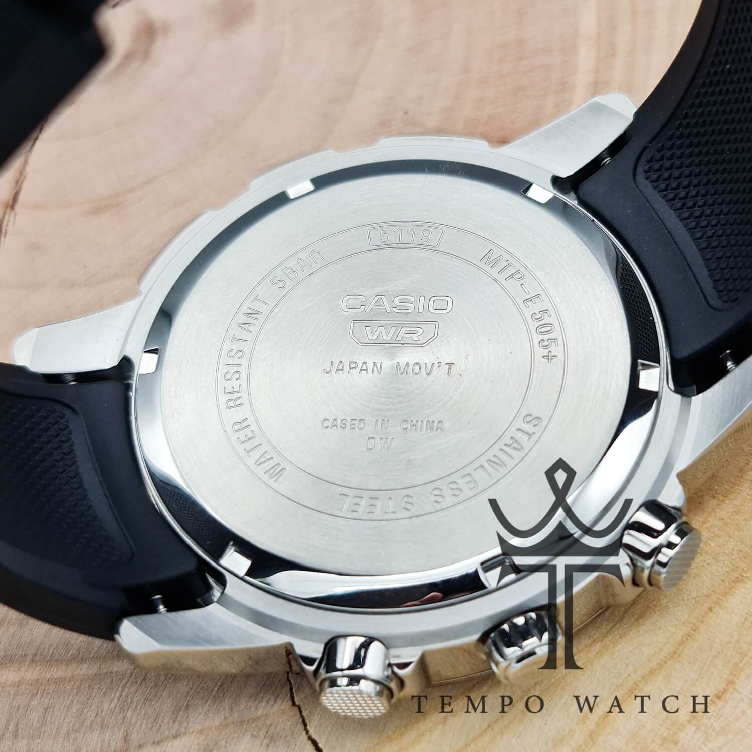 درب ساعت مچی کاسیو مردانه Casio MTP-E505 درب ساعت مچی کاسیو مردانه Casio MTP-E505