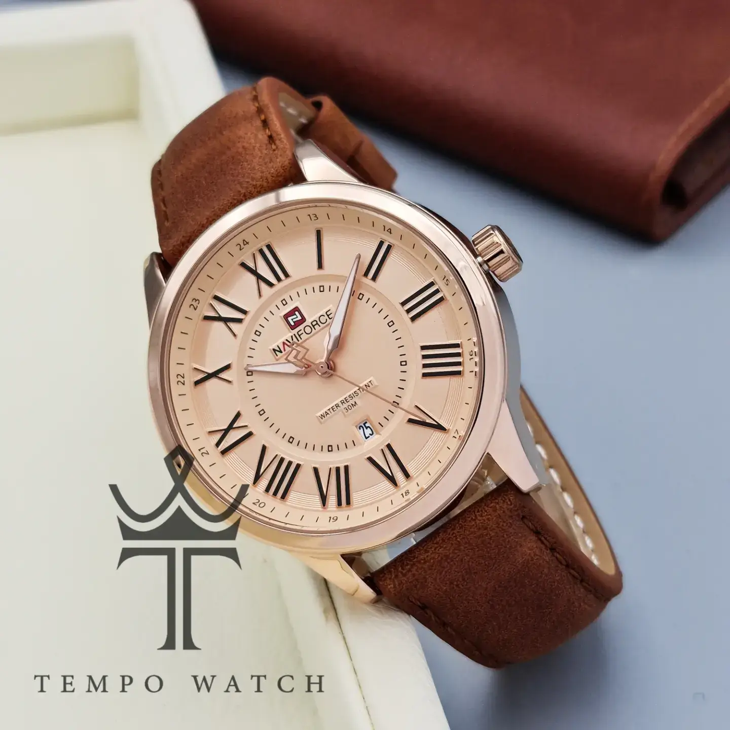 ساعت مچی مردانه نیویفورس Naviforce NF9126 قهوه ای ساعت مچی مردانه نیویفورس Naviforce NF9126 قهوه ای