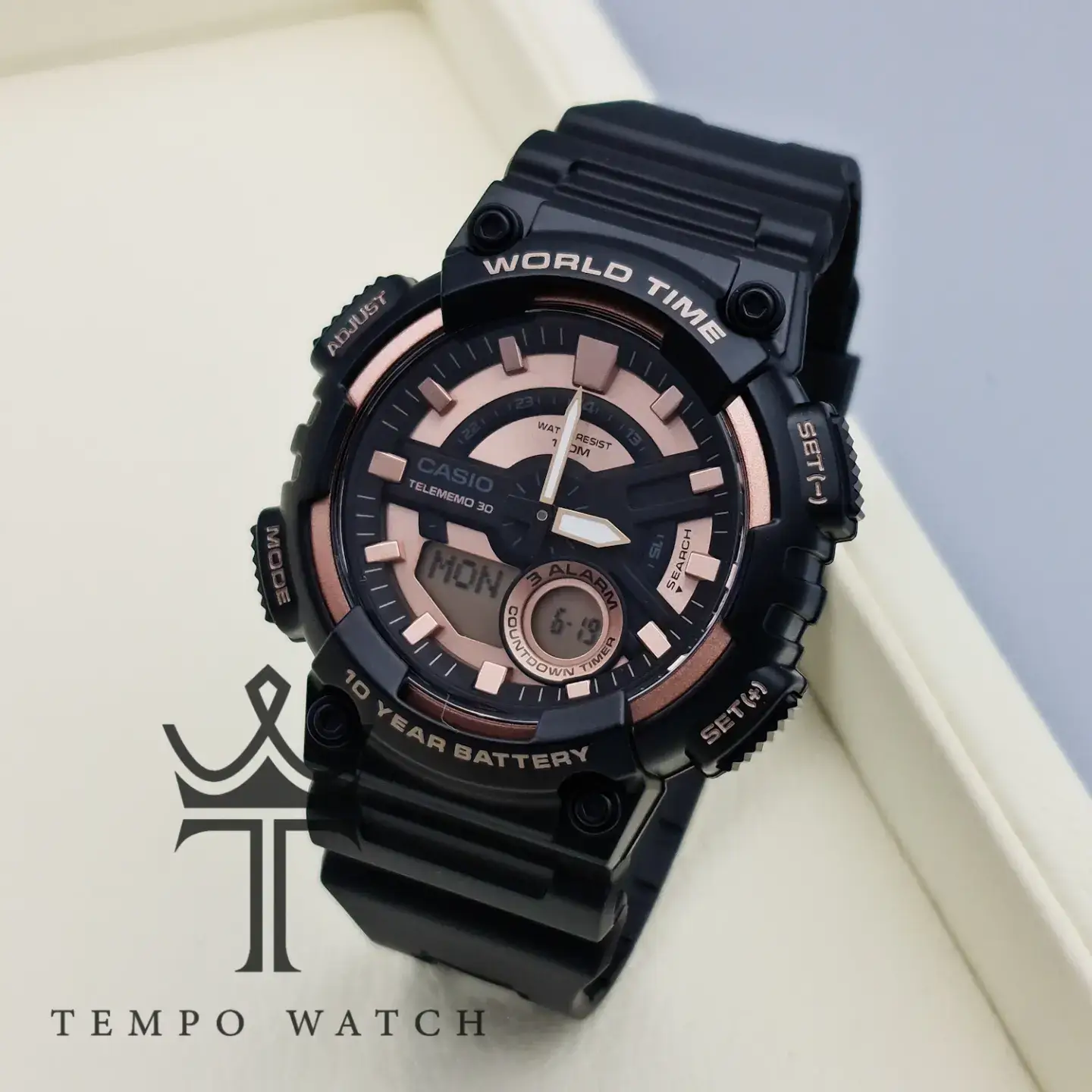 تصویر ساعت مچی کاسیو مردانه Casio AEQ-110W رزگلد تصویر ساعت مچی کاسیو مردانه Casio AEQ-110W رزگلد