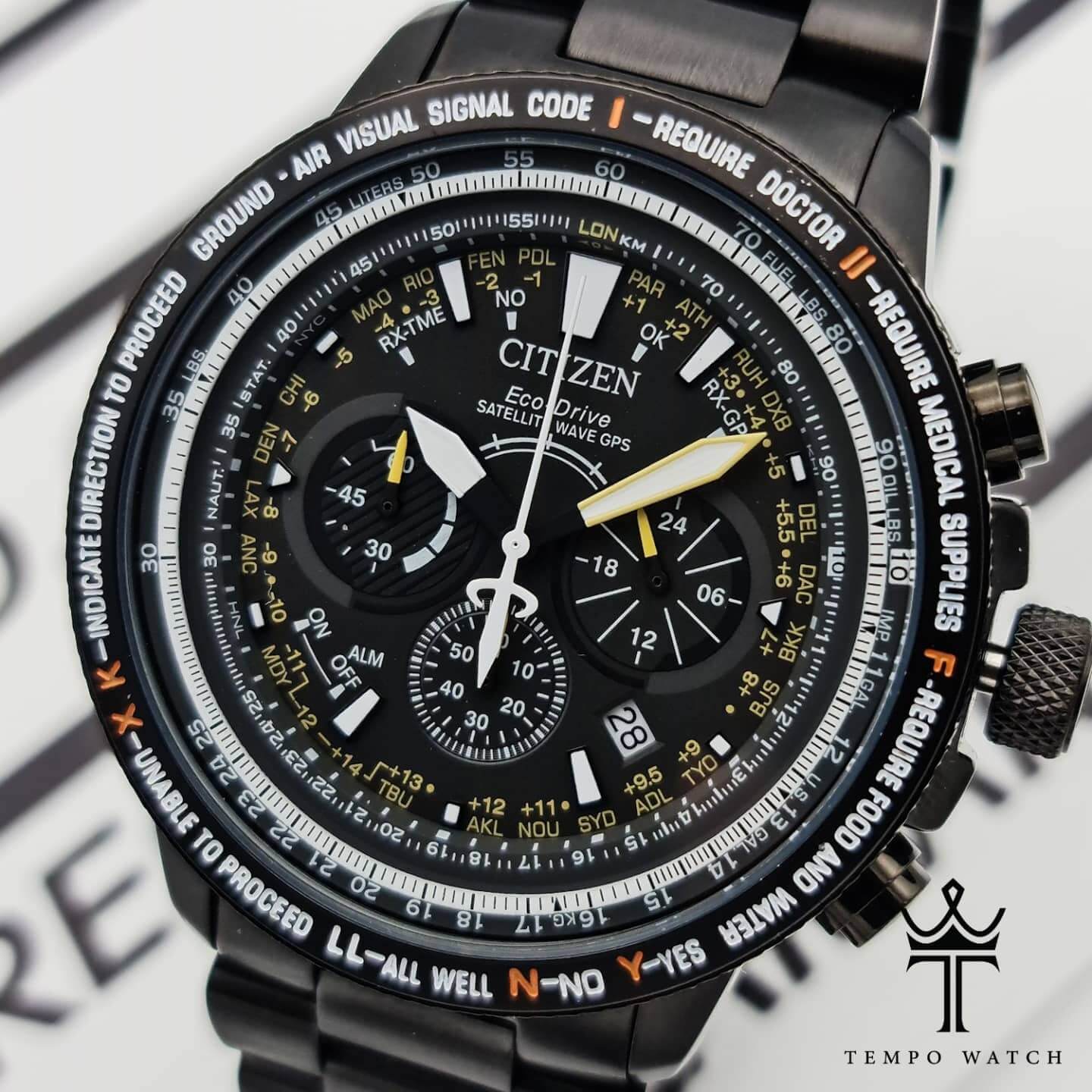 Citizen_men_watch_black_surface عکس ساعت مردانه سیتیزن استیل مشکی