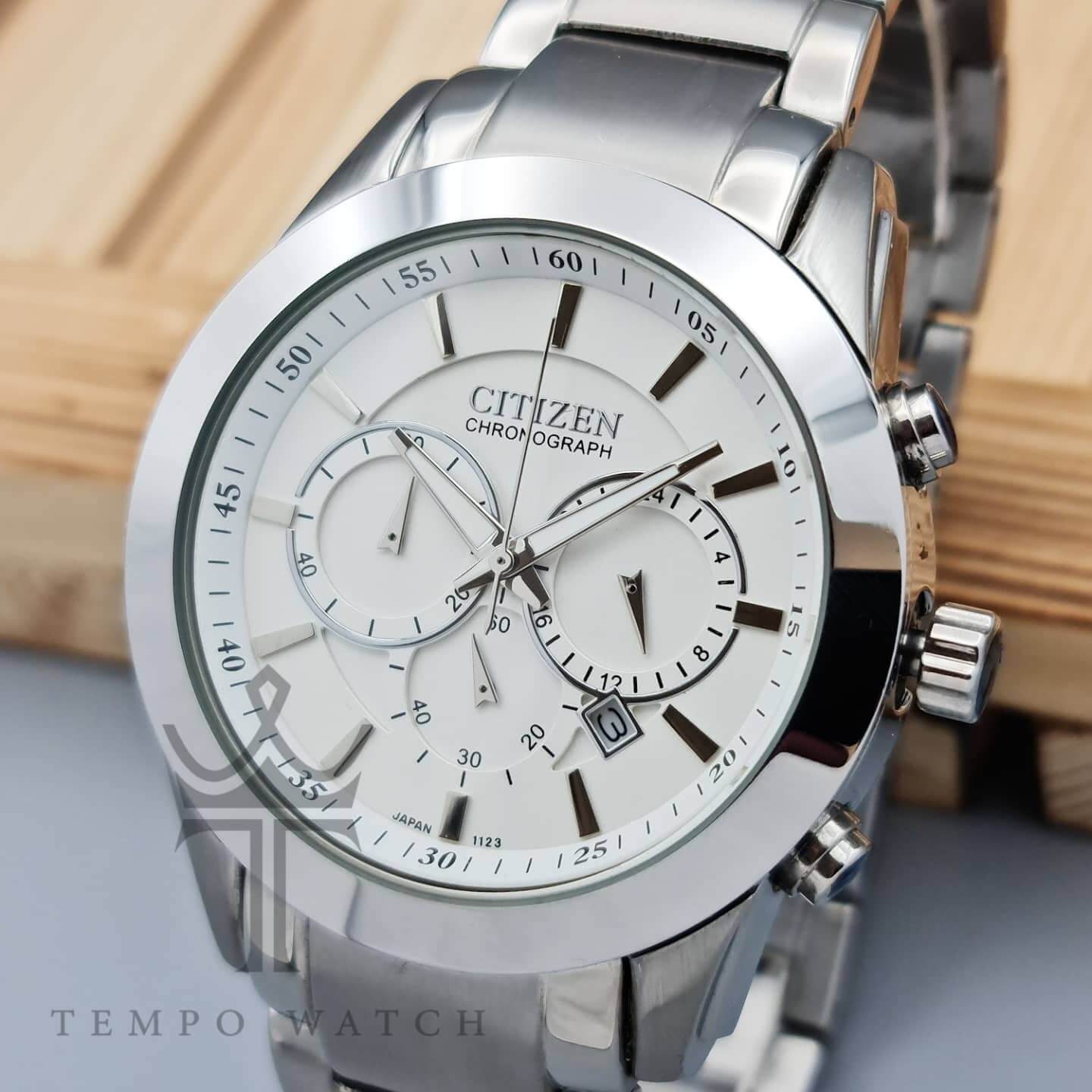 Citizen_men_watch_white_surface صفحه ساعت مچی مردانه CITIZEN