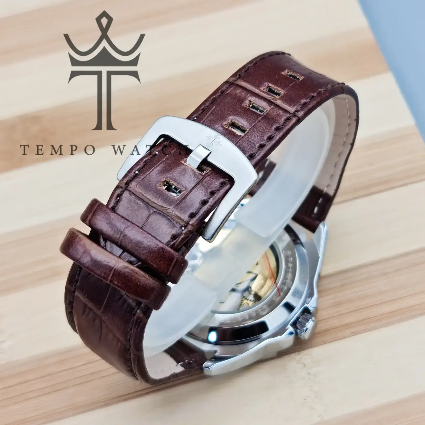 Patekphillipe_men_watch_leather_back پشت ساعت پتک فیلیپ اتومات مردانه بند چرم