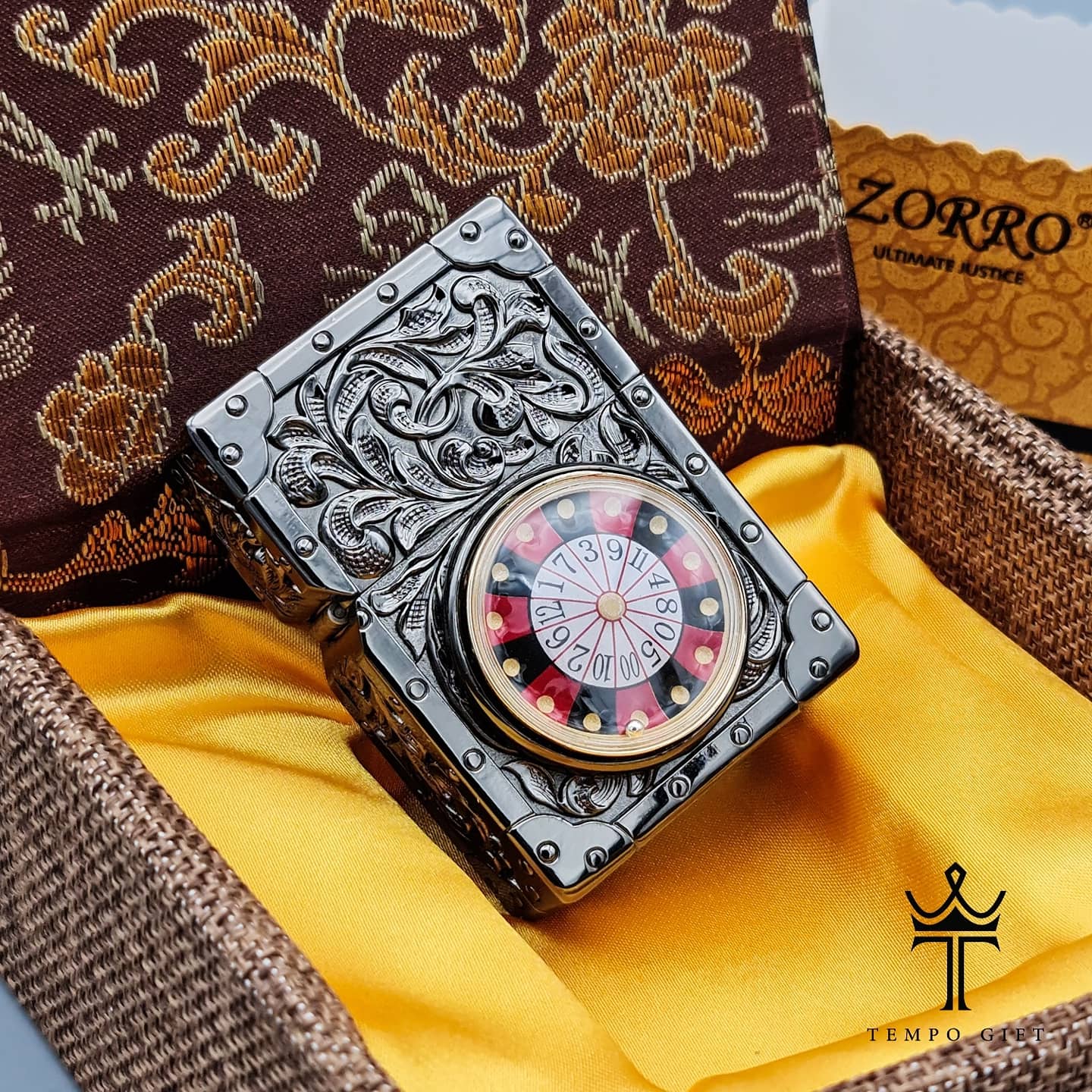 فندک زورو ZORRO بنزینی مدل بازی رولت فندک زورو ZORRO بنزینی مدل بازی رولت