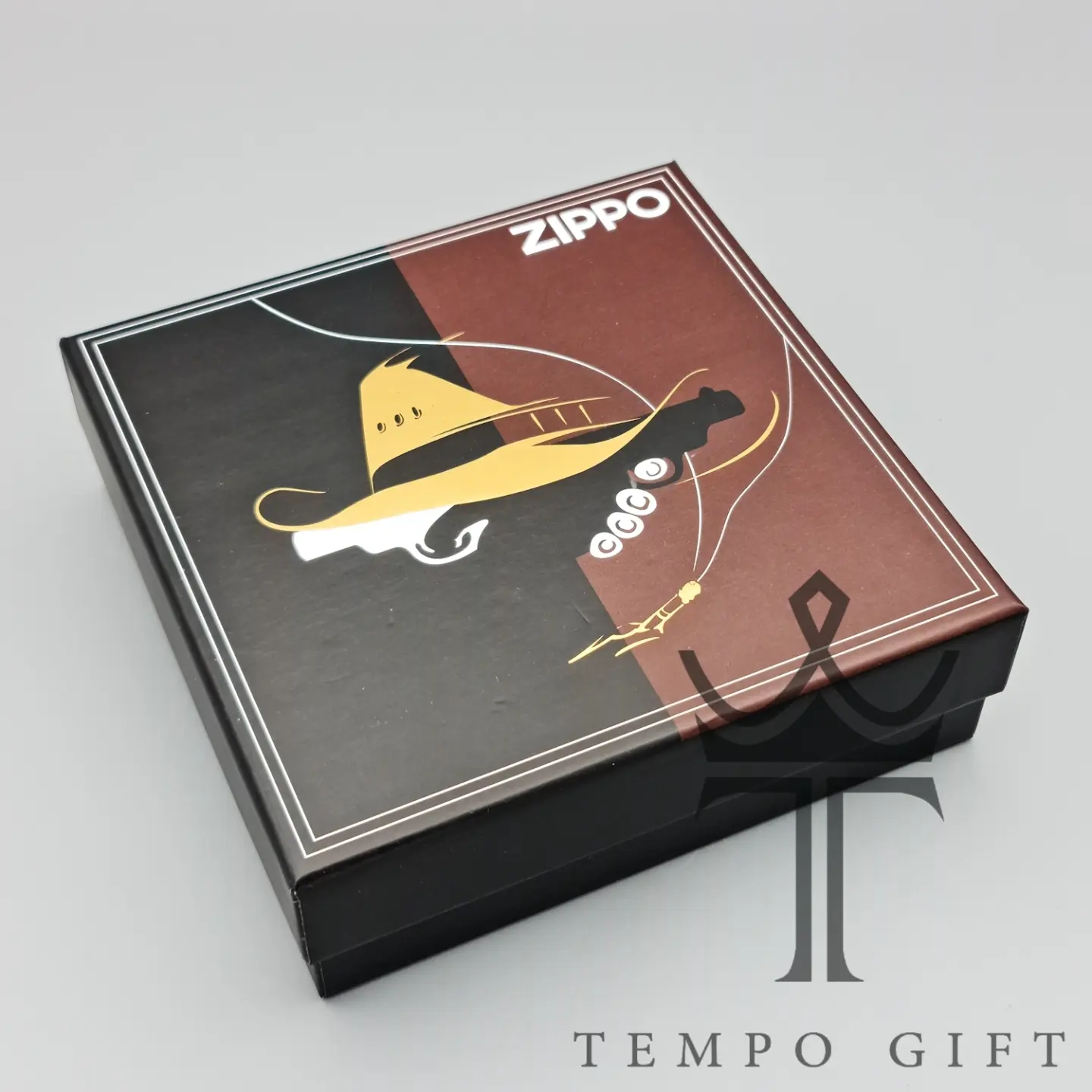 جعبه فندک زیپو اورجینال مدل تفنگ Gun جعبه فندک زیپو اورجینال مدل تفنگ Gun