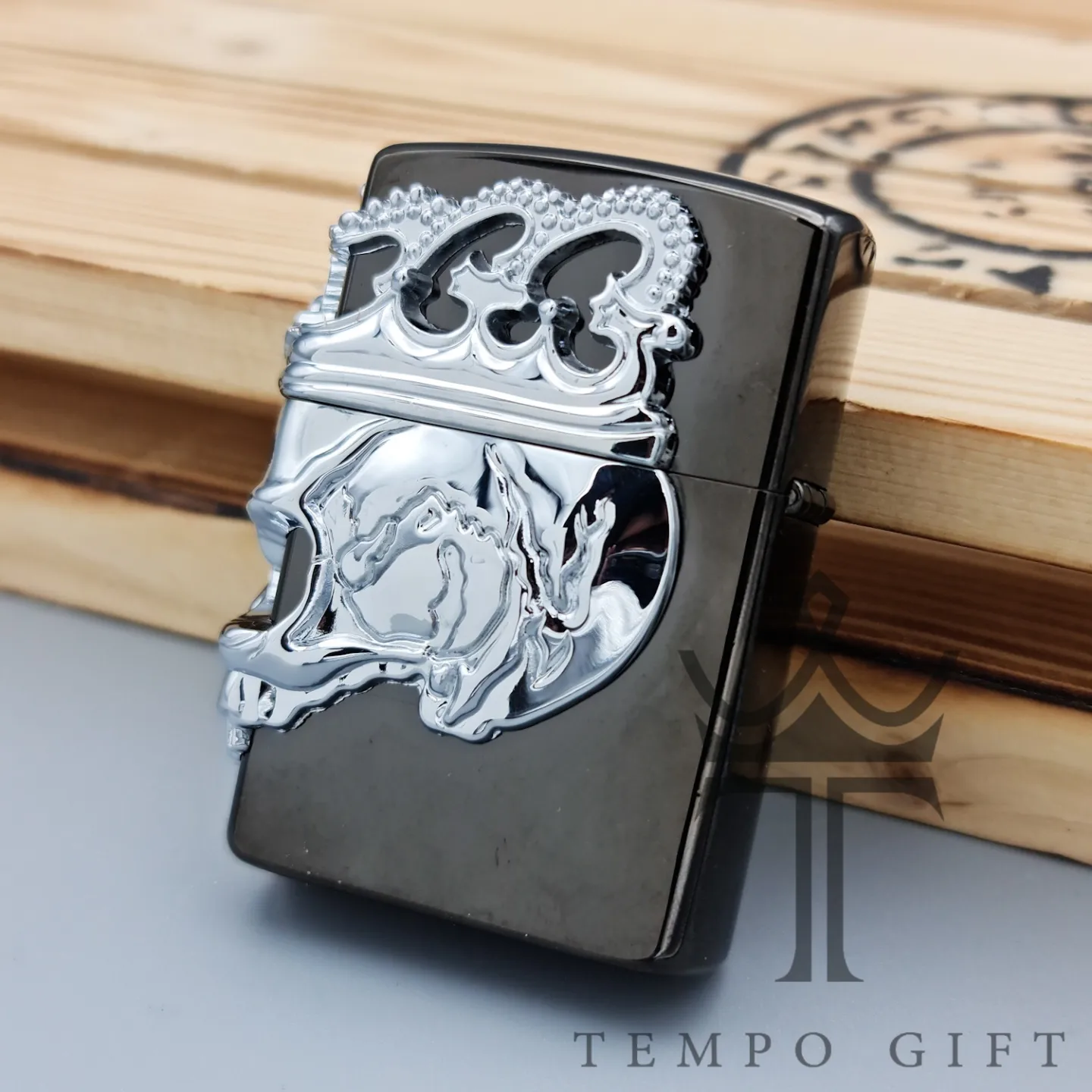 پشت فندک بنزینی زورو مدل جمجمه پشت فندک بنزینی زورو مدل جمجمه