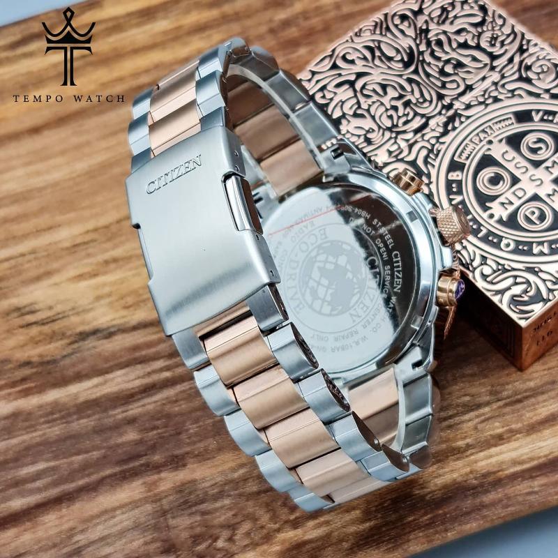 بند ساعت مردانه سیتیزن استیل رزگلد اکو درایو