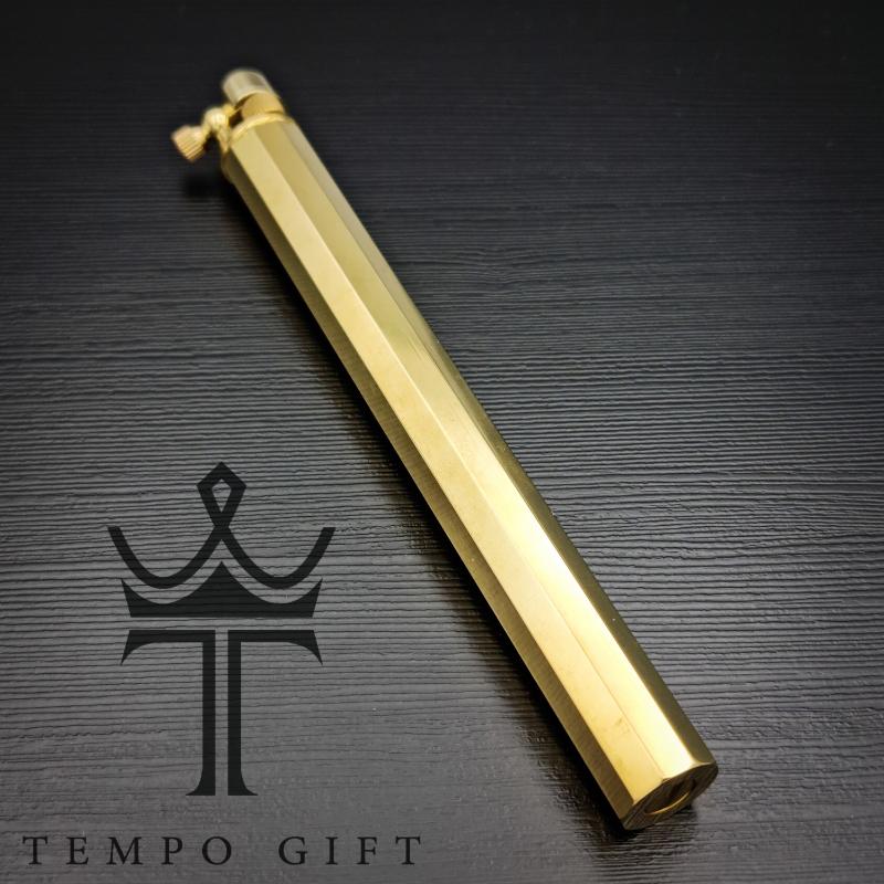 PSX_20230911_221333 فندک بنزینی استوانه ای بزرگ برنجی دستساز