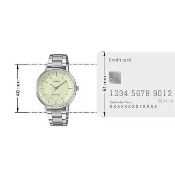 قطر صفحه ساعت مچی کاسیو زنانه CASIO LTP-VT03D-3BDF