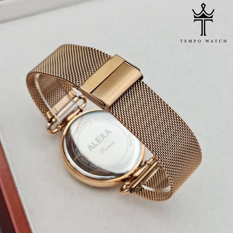 بند ساعت مچی زنانه دیجیتال الکسا ALEXA R1184G رزگلد