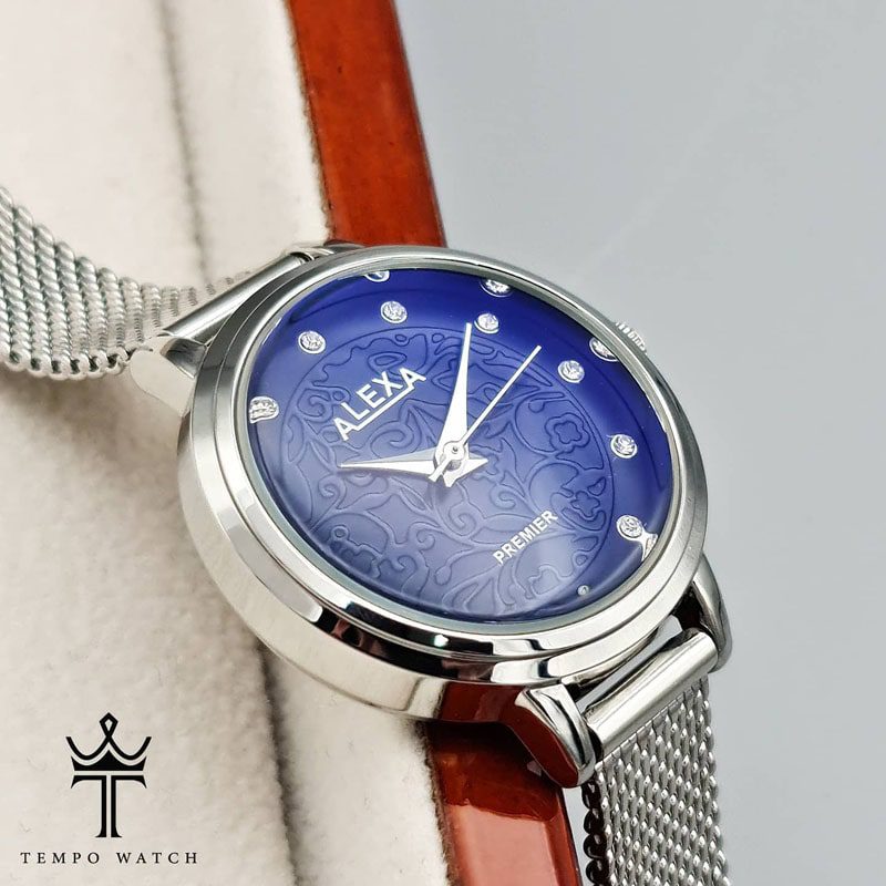 صفحه ساعت مچی زنانه الکسا ALEXA A0030 نقره ای