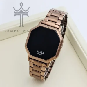 ساعت مچی مردانه دیجیتال الکسا ALEXA A0024 قهوه ای کافی