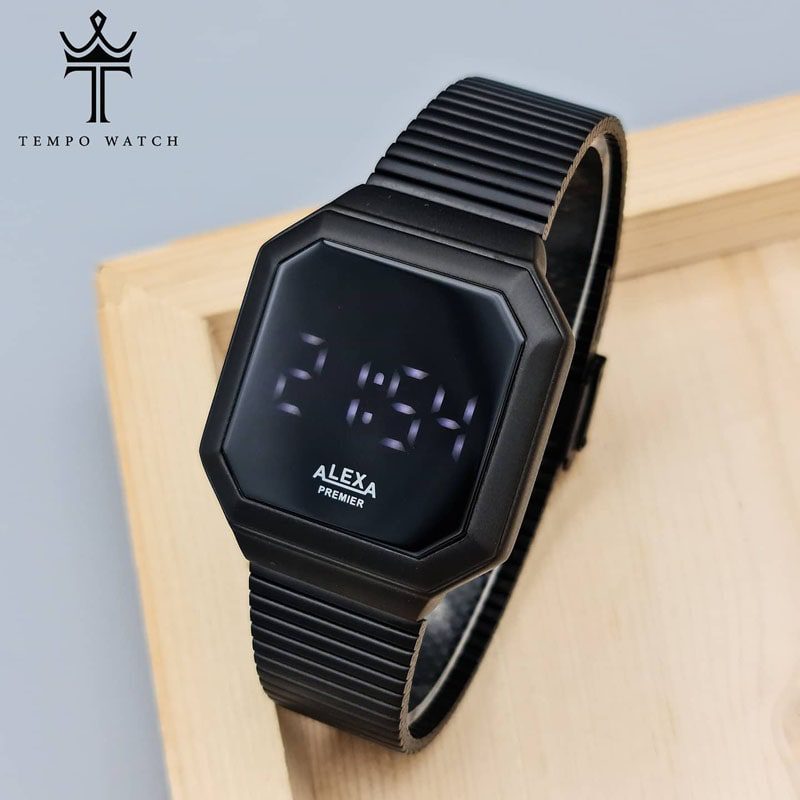 صفحه ساعت مچی مردانه دیجیتال الکسا ALEXA A0022 مشکی