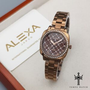 ساعت مچی زنانه الکسا ALEXA A0035 قهوه ای کافی