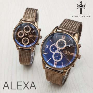 ساعت مچی مردانه الکسا ALEXA A0039 قهوه ای کافی