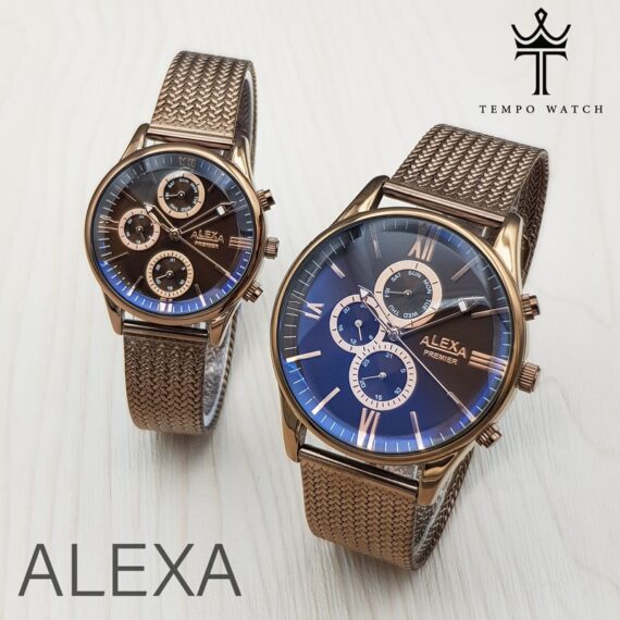 ساعت مچی مردانه الکسا ALEXA A0039 قهوه ای کافی
