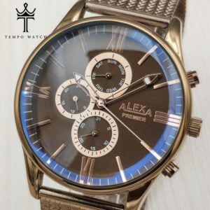صفحه ساعت مچی مردانه الکسا ALEXA A0039 قهوه ای کافی