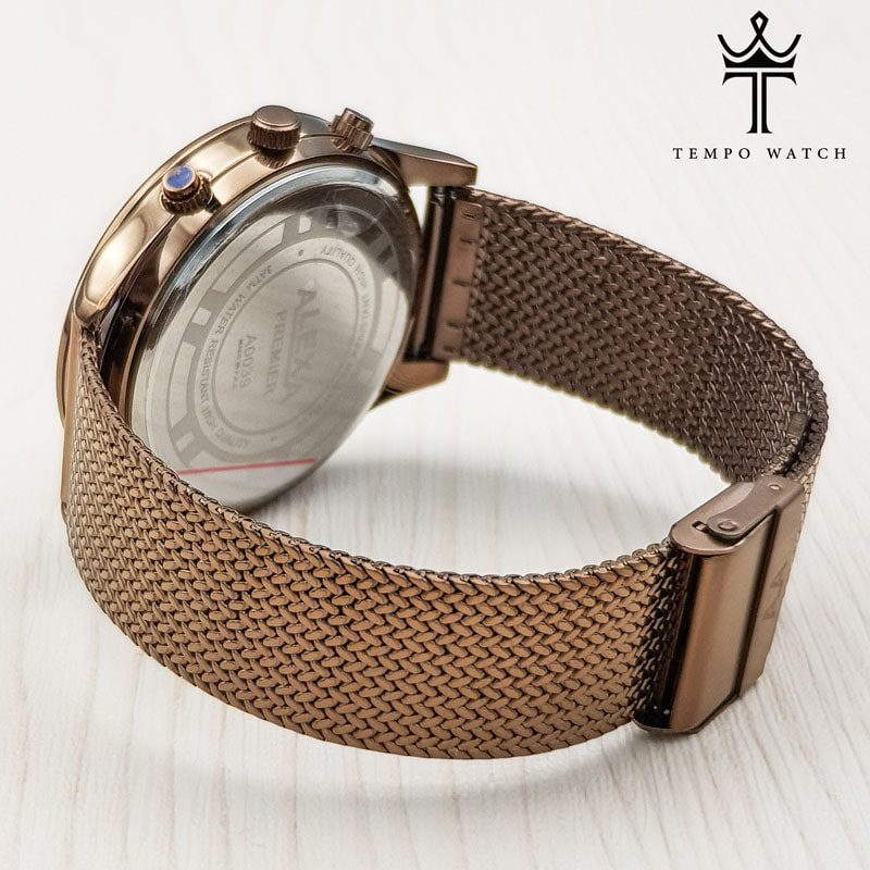 بند ساعت مچی مردانه الکسا ALEXA A0039 قهوه ای کافی بند ساعت مچی مردانه الکسا ALEXA A0039 قهوه ای کافی