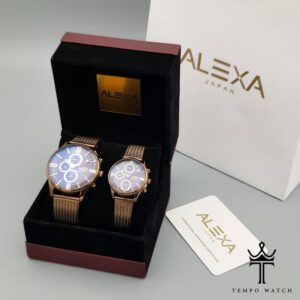 جعبه ساعت مچی مردانه الکسا ALEXA A0039 قهوه ای کافی
