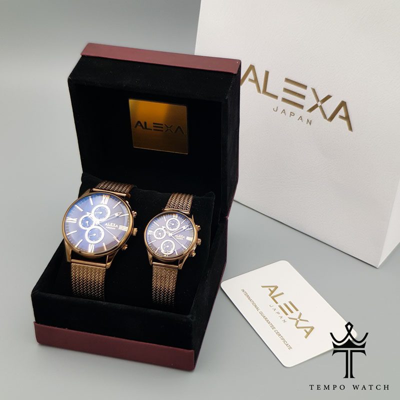 جعبه ساعت مچی مردانه الکسا ALEXA A0039 قهوه ای کافی جعبه ساعت مچی مردانه الکسا ALEXA A0039 قهوه ای کافی