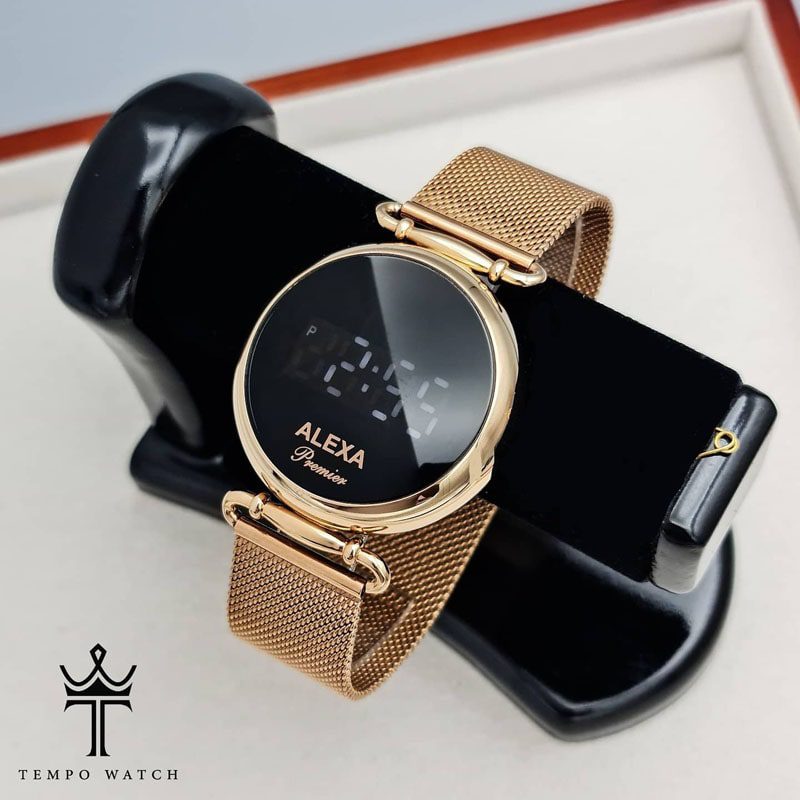 ساعت مچی زنانه دیجیتال الکسا ALEXA R1184G رزگلد