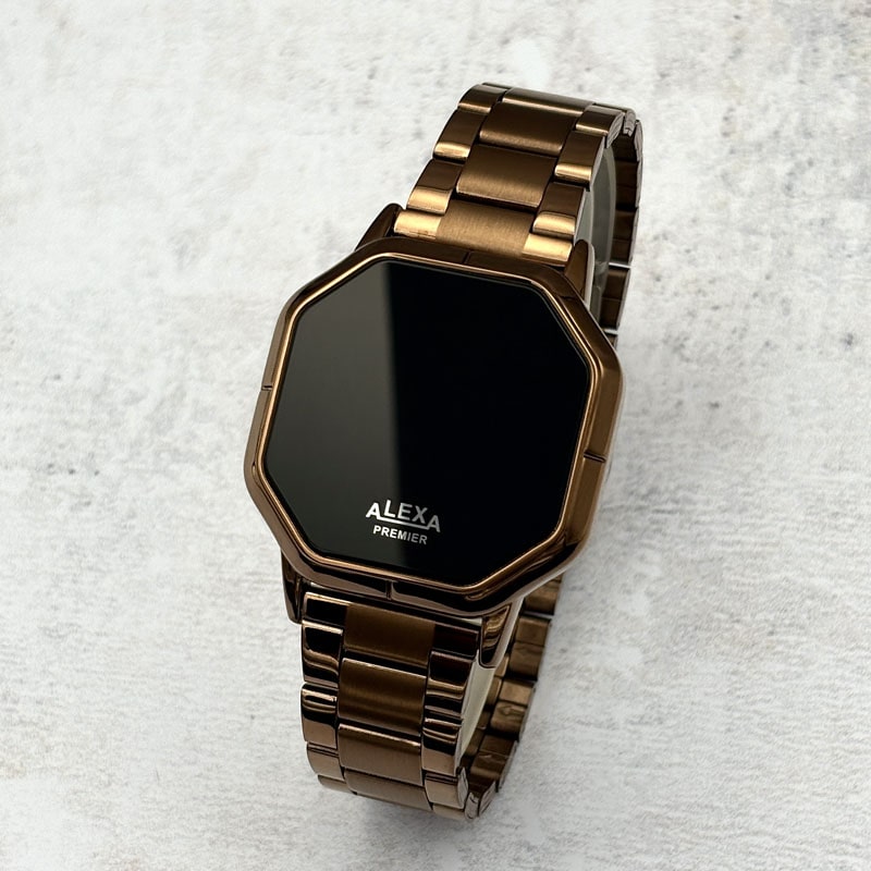 ساعت مچی مردانه دیجیتال الکسا ALEXA A0024 قهوه ای کافی