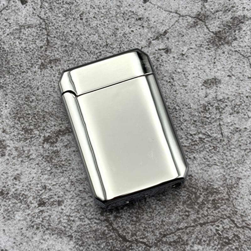 فندک هوشمند بشکنی گازی با شعله اتمی نقره ای رنگ