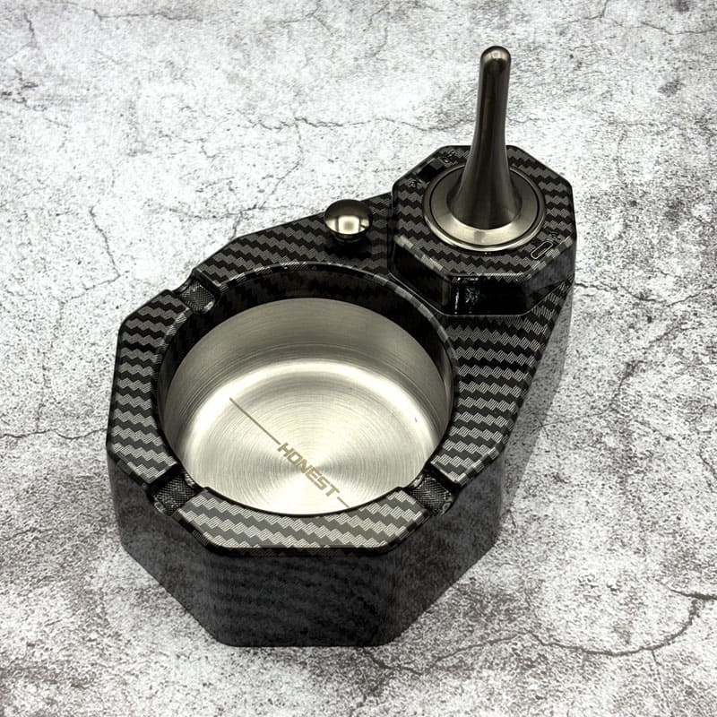 زیرسیگاری رومیزی هوشمند با فندک شعله اتومات هانست رنگ کربن