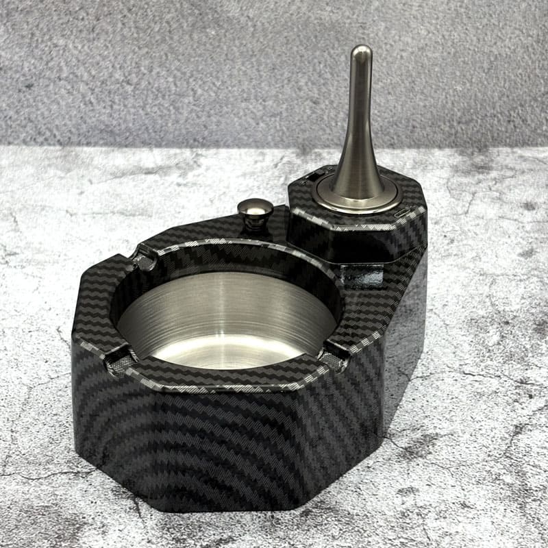 زیرسیگاری رومیزی هوشمند با فندک شعله اتومات هانست رنگ کربن