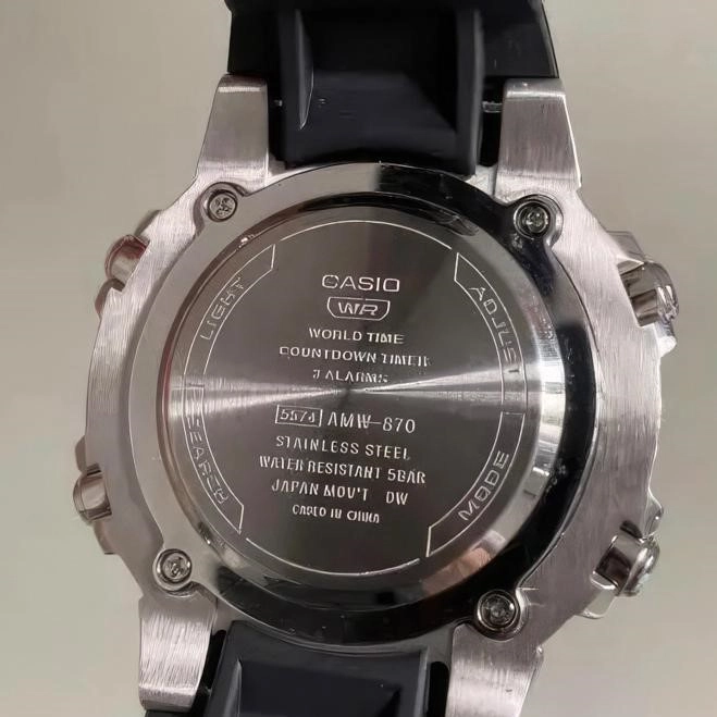 درب پشت ساعت مچی کاسیو مردانه Casio AMW-870-1A درب پشت ساعت مچی کاسیو مردانه Casio AMW-870-1A