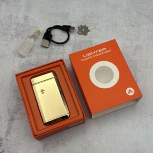 جعبه فندک صوتی هوشمند بنزینی طلایی جعبه فندک صوتی هوشمند بنزینی طلایی